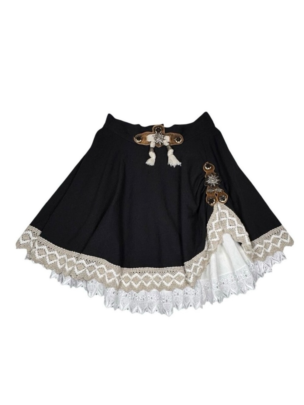 VTG Skirt Original Oscar Trachten Sz S Lace Folk Alpen Milkmaid Octoberfest